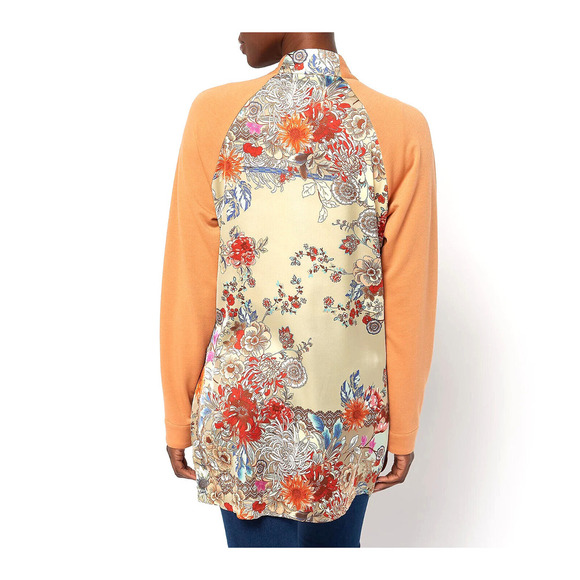Attitudes by Renee Mix Media Casa Comfy Cardigan- Hawaiian Ginger, 1X - Picture 2 of 2